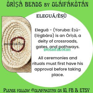 Ifa Orisa ESU BRACELET by Olaifakotan (Black/Red - Elegua)